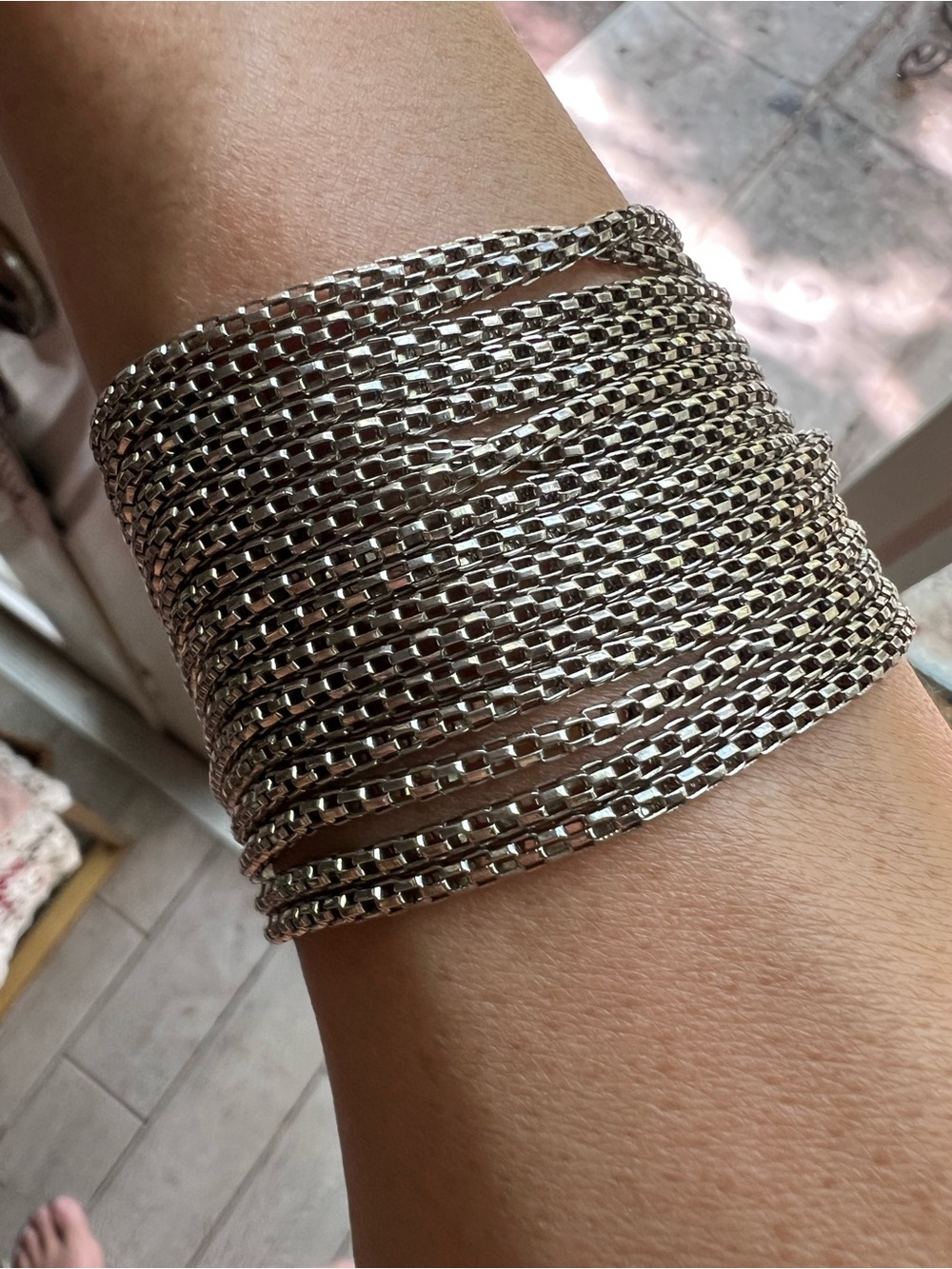 Silver Multi-Strand Chain Wrap Bracelet - Sexyyy